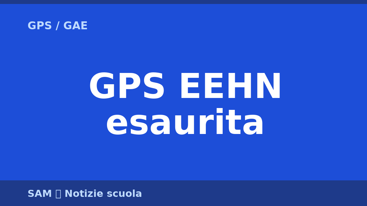 GPS EEHN esaurita
